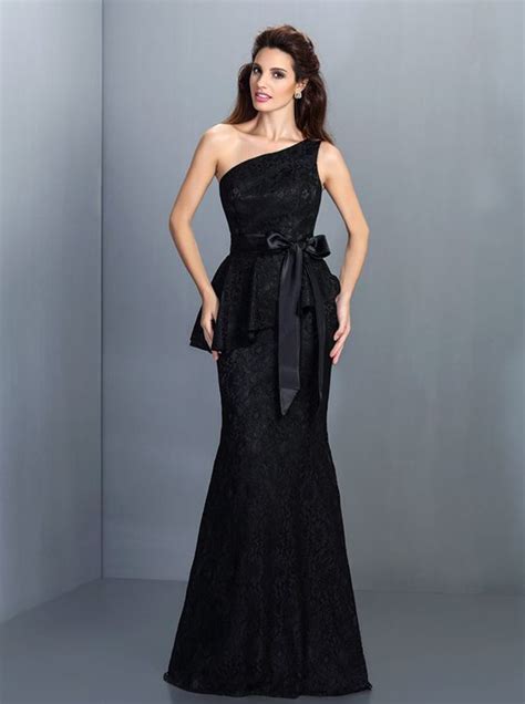 Black Lace Bridesmaid Dresses With Sashmermaid Bridesmaid Dress11376