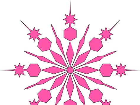 Pink Snowflake Clip Art At Vector Clip Art Online Royalty
