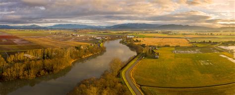Panoramic Aerial View Of The Skagit Valley Sunrise On The Flickr