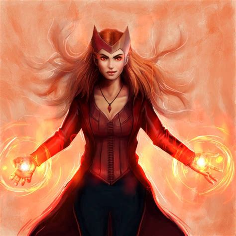 Scarlet Witch Fanart By Me Illuminated On Deviantart Scarlet Witch