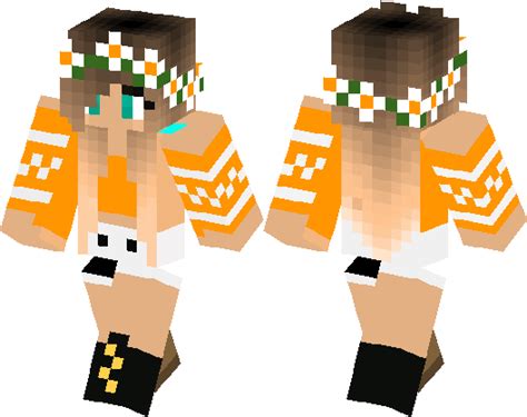 Orange Girl Minecraft Skin Minecraft Hub