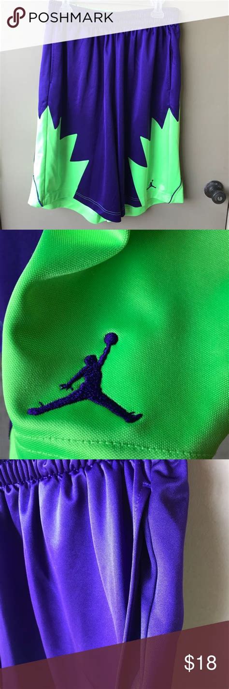 Jordan Basketball Shorts Neon Green And Purple Xl Green And Purple