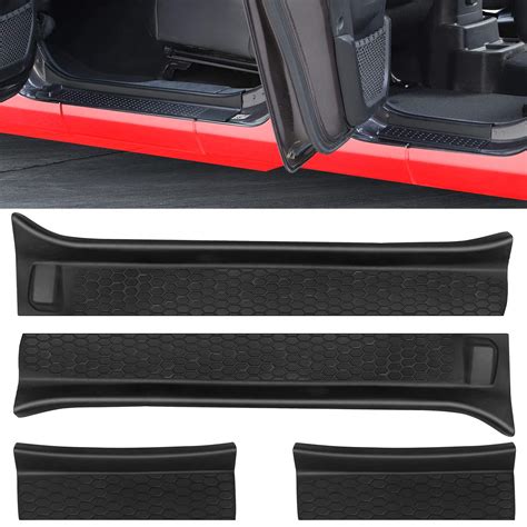 Buy Door Sill Guards Kit Rubber Door Entry Guards For 2018 2021 Jeep