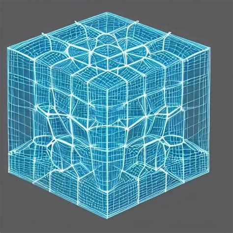3d Representation Of A 4d Hypercube Scientific Stable Diffusion