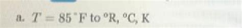 Solved Wp Convert The Temperatures In Parts A And B And
