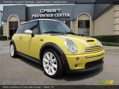 Liquid Yellow 2004 Mini Cooper S Hardtop Panther Black Interior