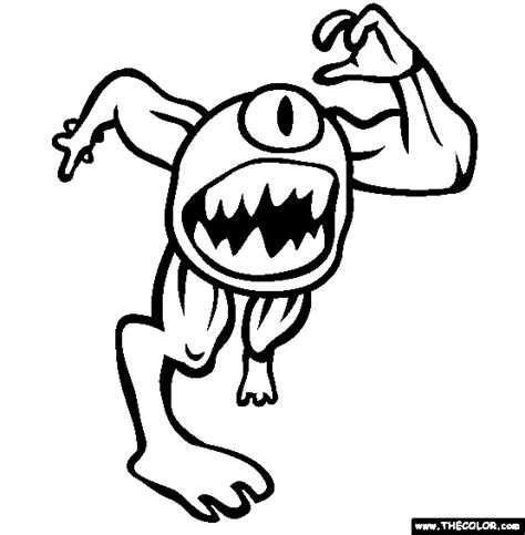 End of the day 1.9 scene 9: Monsters Online Coloring Pages