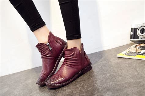 1812 real leather fall nice new women boots casual shoes autumn boots women flat soft bottom