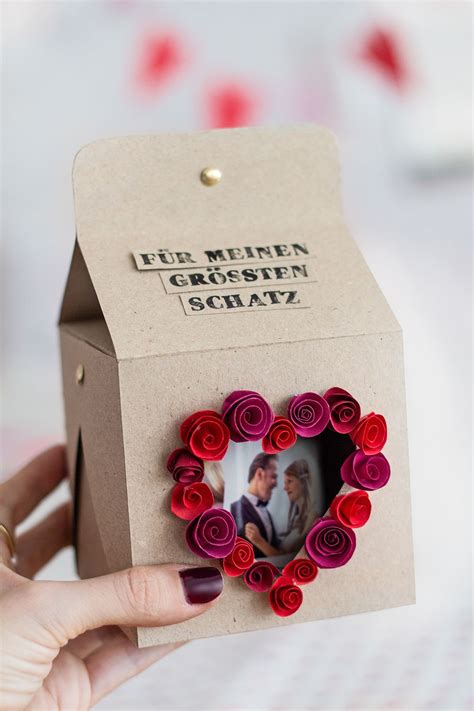 Valentinstag Geschenk Selbermachen Fotogeschenk Mit Verpackung