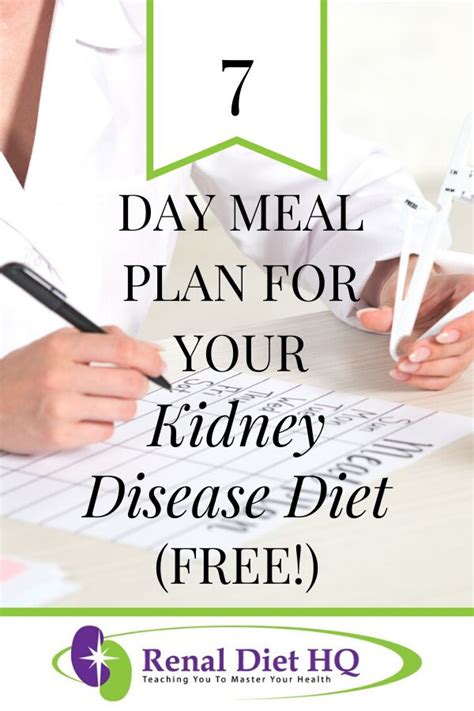 Get A Free 7 Day Meal Plan For Your Renal Diet Renal Diet Menu