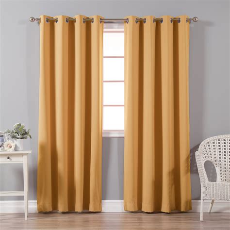 Quality Home Basic Thermal Blackout Curtains Stainless Steel Nickel