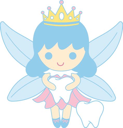Cute Tooth Fairy Collecting Teeth Free Clip Art