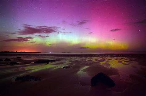 The Aurora Borealis Or The Northern Lights On Show In Britain