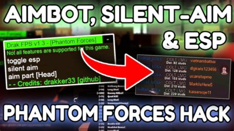 BEST Phantom Forces Script Gui OP AIMBOT ESP SILENTAIM Not