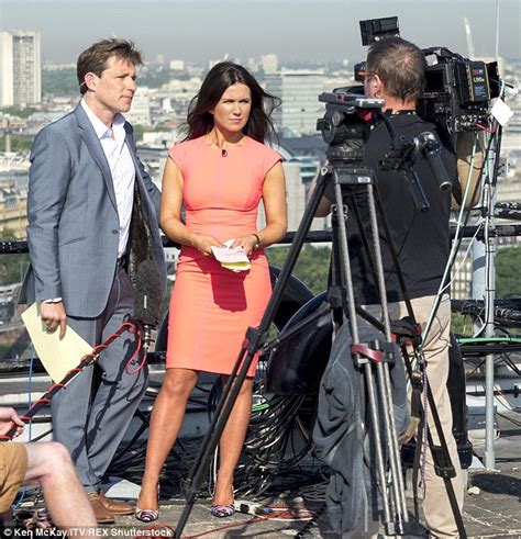 Susanna Reid Laps Up The Hottest Day Of The Year While Filming Good Morning Britain Daily Mail