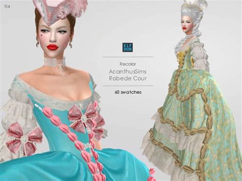 Acanthussims Robe De Cour Rc At Elfdor Sims Lana Cc Finds