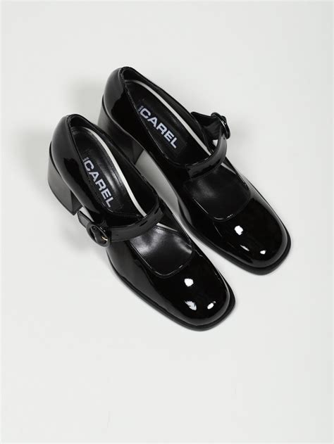 Caren Black Patent Leather Mary Janes Carel Paris Shoes
