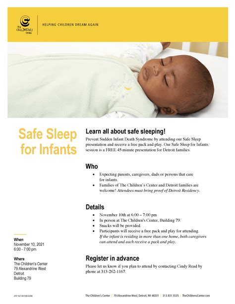 Safe Sleep For Infants The Childrens Center