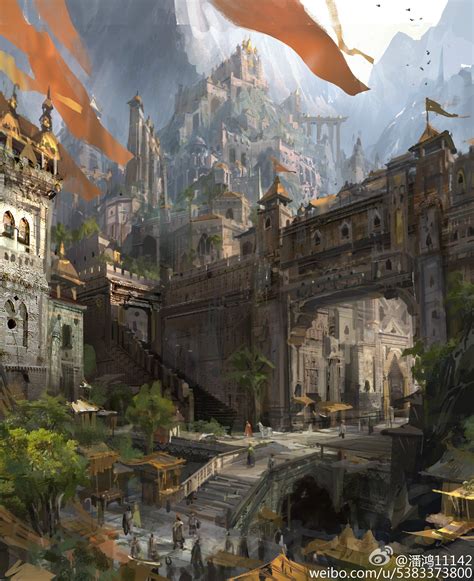 World Building Fantasy Landscape Fantasy Concept Art Fantasy City