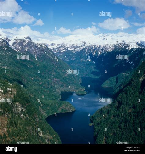 Aerial View Of Princess Louisa Inlet British Columbia Canada Stock