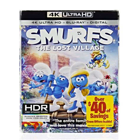 Smurfs The Lost Village 4k Ultra Hd Blu Ray Digital Hd New Sealed
