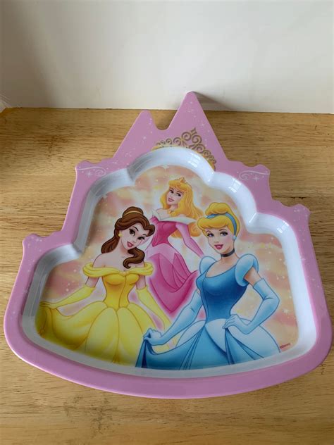 Vintage 3 Pieces Of Disney Princess Plates From Trudeau