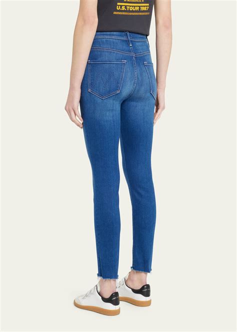 Mother The Swooner Ankle Fray Jeans Bergdorf Goodman