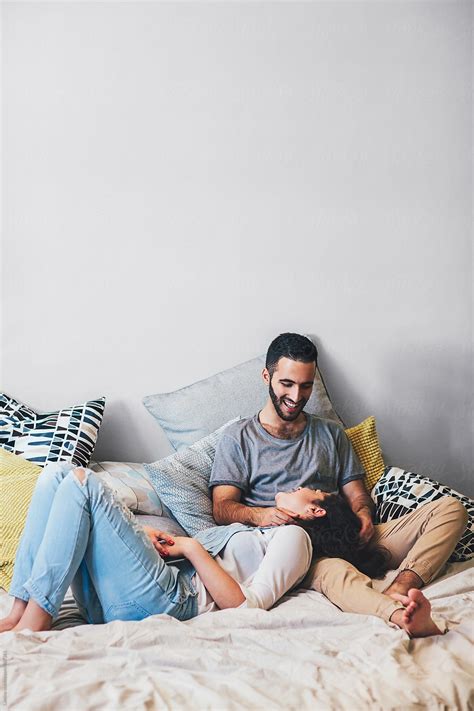 Couple In Love Relaxing At Home By Stocksy Contributor Lumina Stocksy