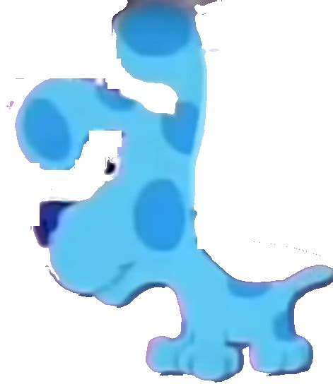 An Image Of A Blue Dog With Spots On Its Back Legs And Neck