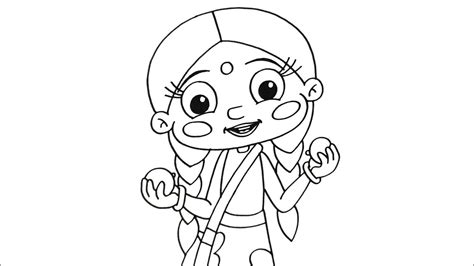 How To Draw Chutki Chutki Drawing Chutki Cartoon Sketch Chhota