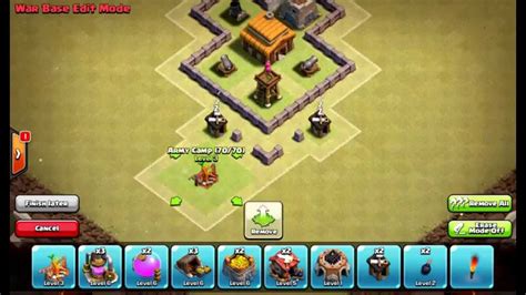Upgrading the town hall unlocks new defenses, buildings, traps and much more.. Clash of Clans Layouts - Town Hall 3 War Base Layout 95 ...