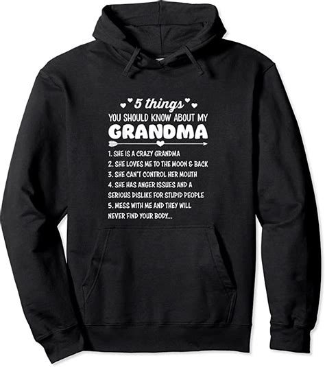 Unisex 5 Things You Should Know About My Grandma Funny Grandma T Shirts Teesdesign