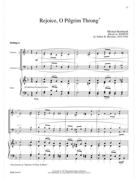 Five Hymn Accompaniments For Brass Quartet And Organ Set 1 By Michael