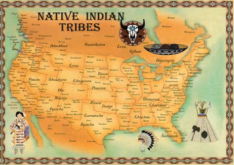 Tribes Of North America Map Us States Map