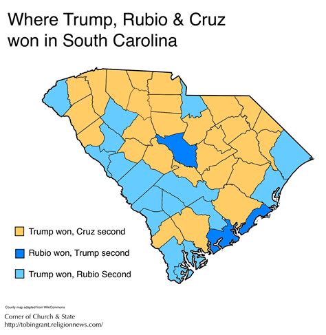 Trump Rubio And Cruz In South Carolina Where Did They Win
