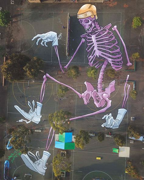 Muralist Kitt Bennett Paints Pavement With Sprawling Giants Colossal