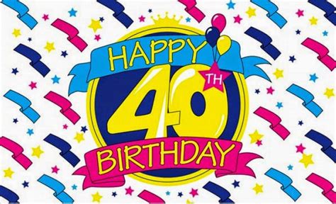 Happy 40th Birthday Large Clip Art Clipart Best Clipart Best