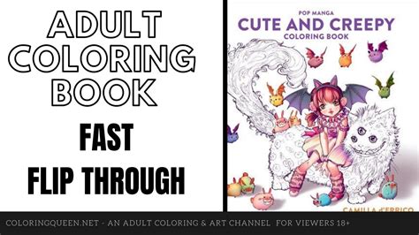 Pop Manga Cute And Creepy Coloring Book Fast Flip Through Camilla D