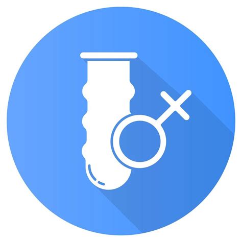 Female Condom Blue Flat Design Long Shadow Glyph Icon Latex Contraceptive Preservative Option