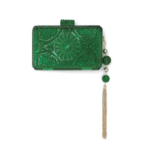 New In Emerald Green Rectangle Clutch Green Clutch Bags Green