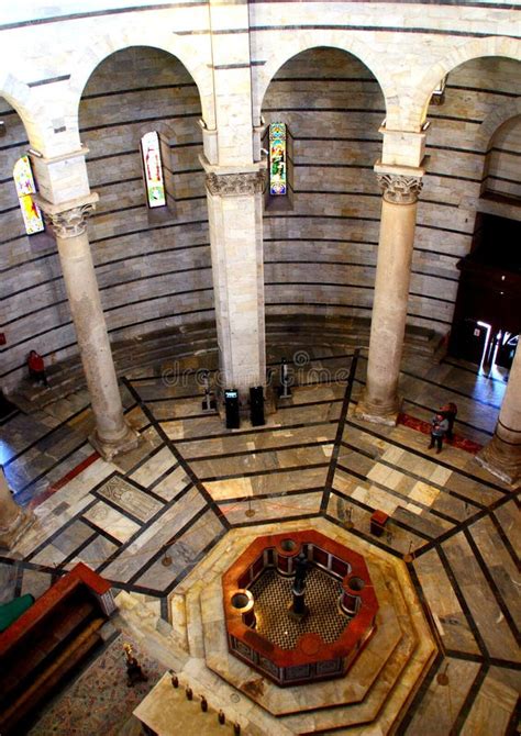 Inside The Baptistery In The City Of Pisa Editorial Stock Image