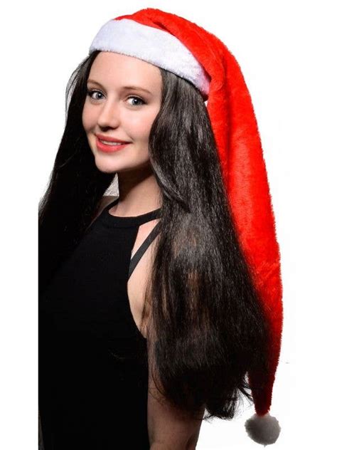 Adults Extra Long Santa Claus Hat Festive Christmas Costume Hat