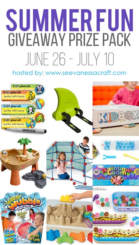 Seasonal products and services giveaways. Summer Fun Giveaway Prize Pack for Kids