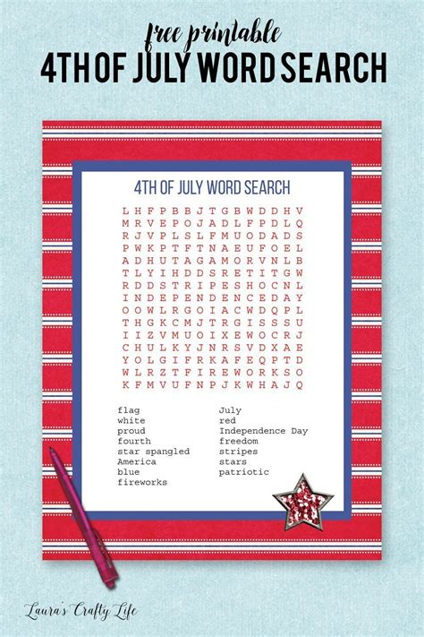 4th Of July Word Search Patriotic Words 4th Of July Business For Kids