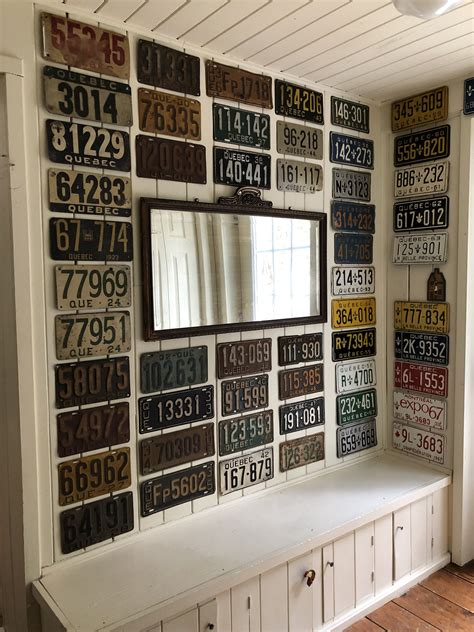 Wall Display Plates On Wall License Plate Wall Decor License Plate Wall