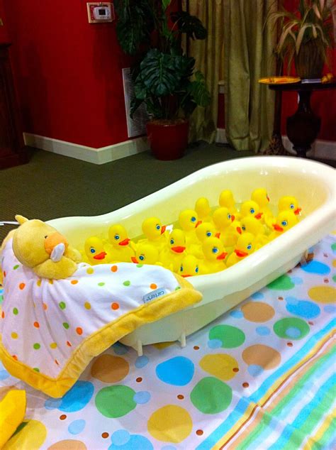 There are several additional ways to integrate these into baby shower decorations. Game: Duck Bobbing | "Waddle It Be" Duckling Baby Shower ...