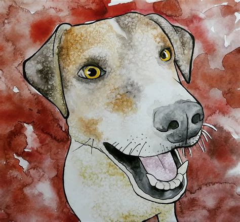 Roscoe Pico The Finished Painting Gouache And Pen Dm For Custom Pet