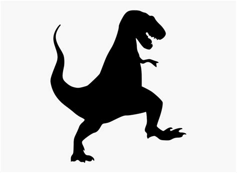 T Rex Silhouette - Black Dinosaur Clip Art , Transparent ...
