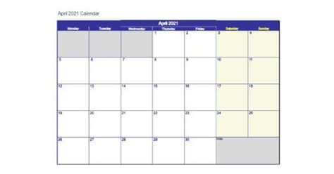 Designed in a simple blue highlighing the months, this template shares the. Printable April 2021 Calendar Excel - 2020 Calendar