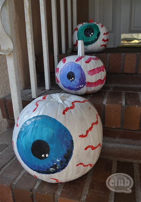Eyeball Painted Pumpkins Diy Club Chica Circle Where Crafty Is